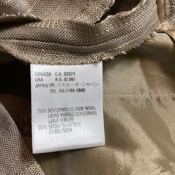 ESCADA Wool-Silk Trouser Pants Beige Lightweight "Tweed" EU34/30x28-1/2" #30R - Picture 10 of 10
